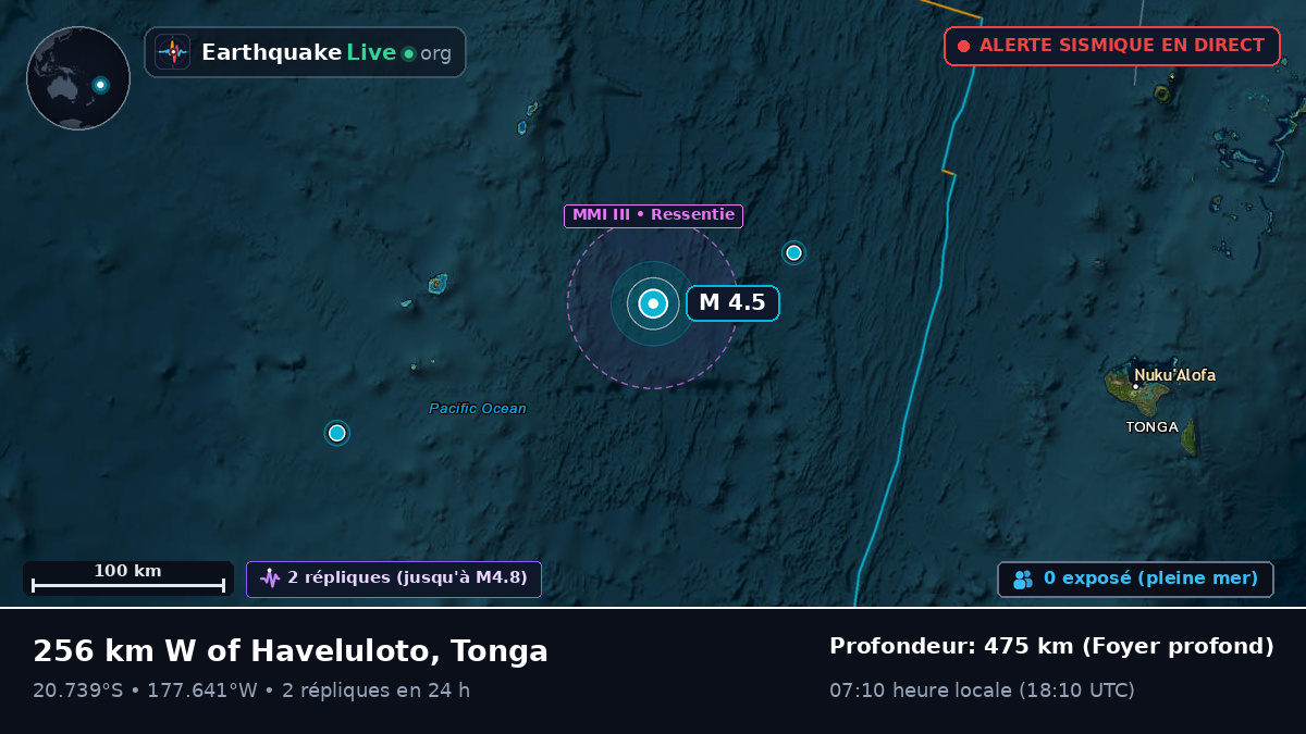 Océan Pacifique Sud (Tonga)
