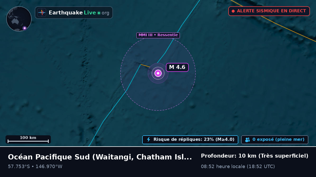 Océan Pacifique Sud (Chatham Islands)