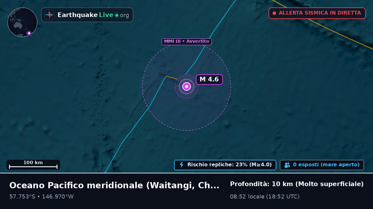 Oceano Pacifico meridionale (Chatham Islands)