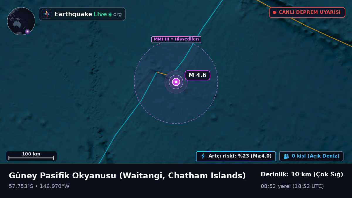 Güney Pasifik Okyanusu (Chatham Islands)