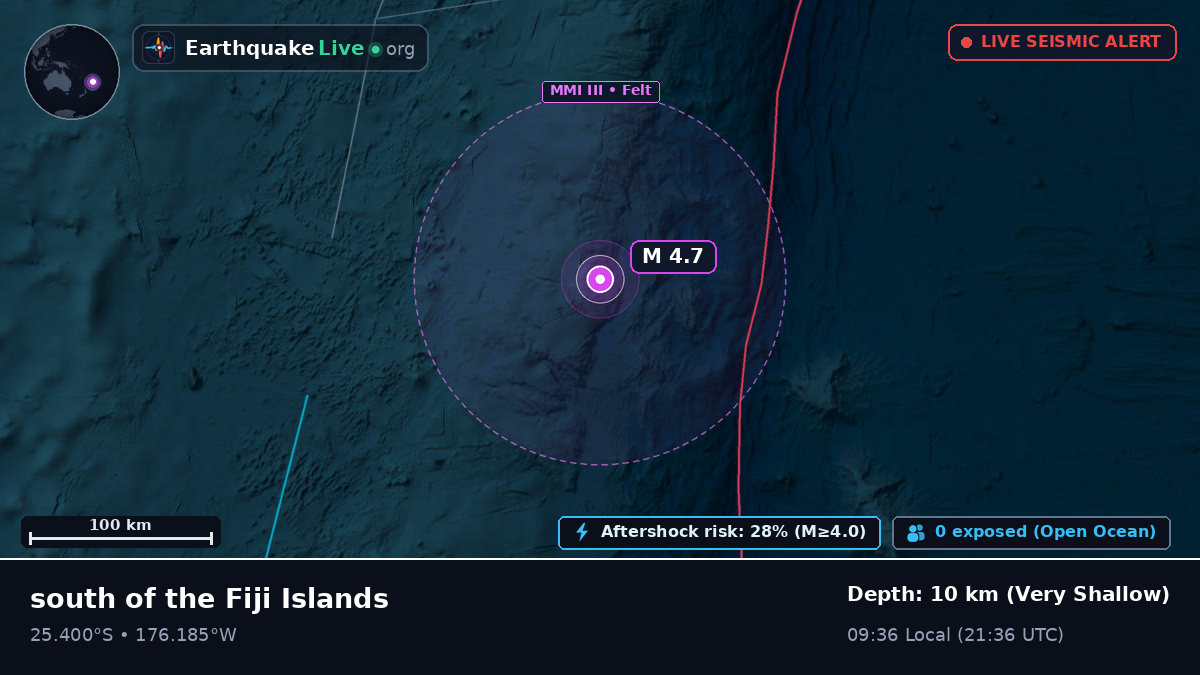 South Pacific Ocean (Kermadec Islands)