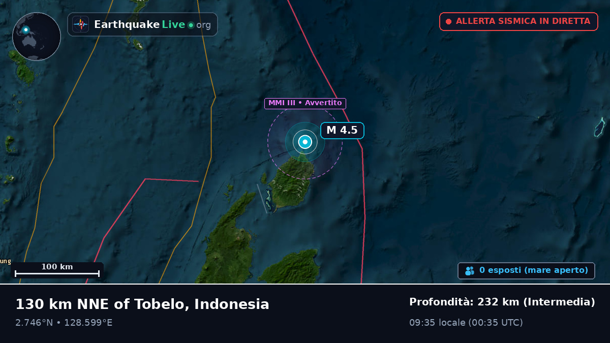 Oceano Pacifico settentrionale (Indonesia)