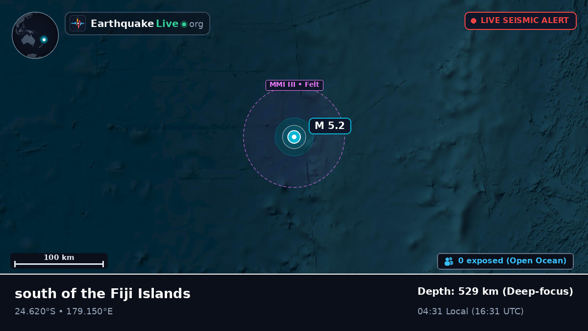 South Pacific Ocean (Kermadec Islands)