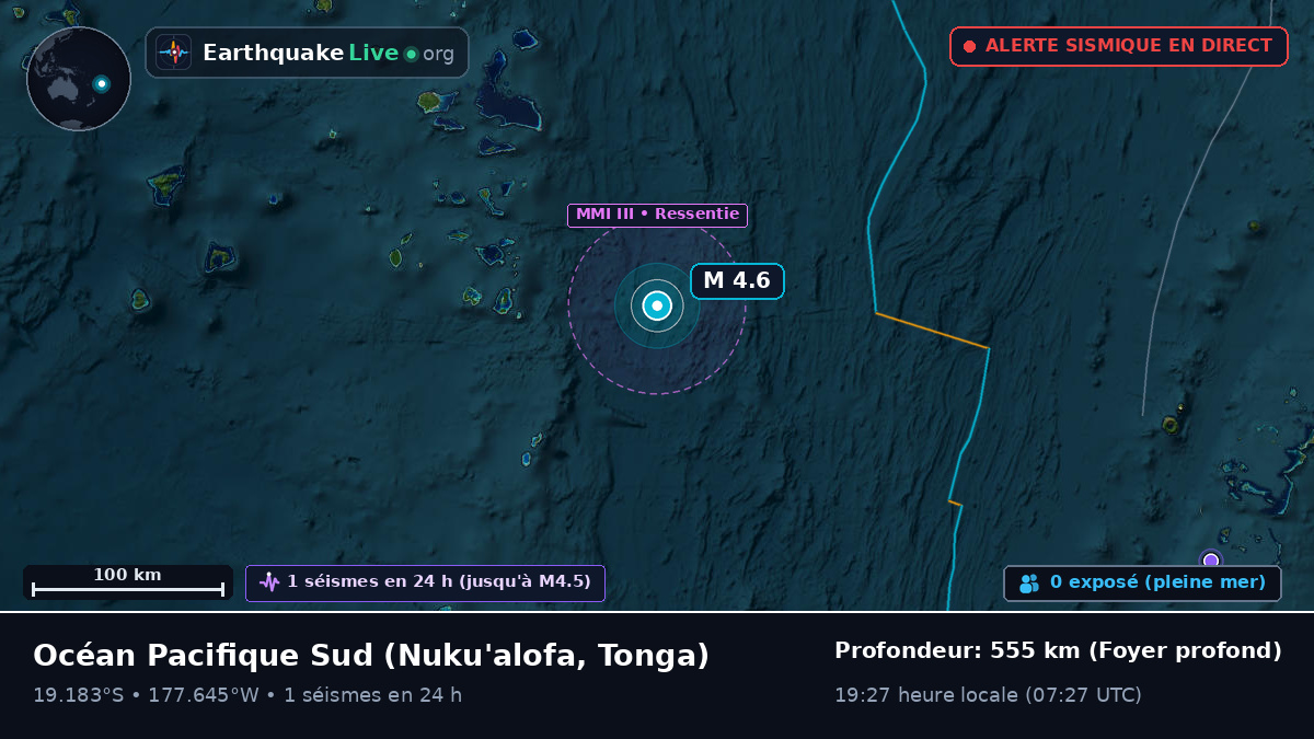 Océan Pacifique Sud (Tonga)
