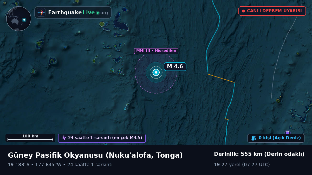 Güney Pasifik Okyanusu (Tonga)