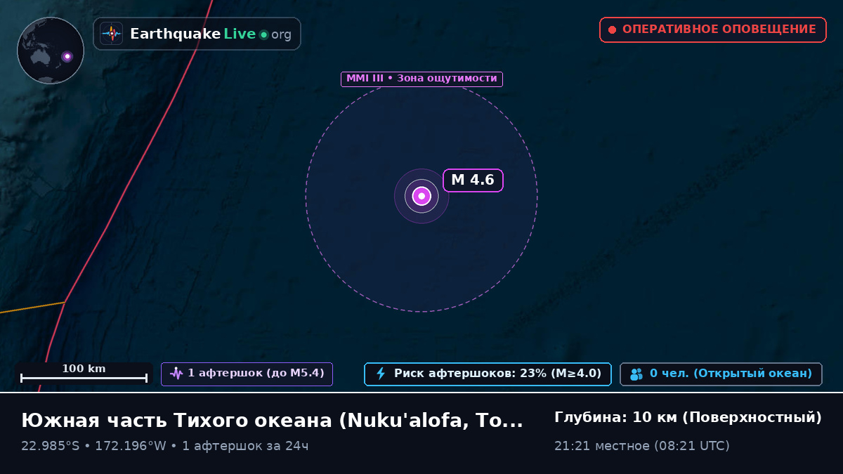 Южная часть Тихого океана (Тонга)