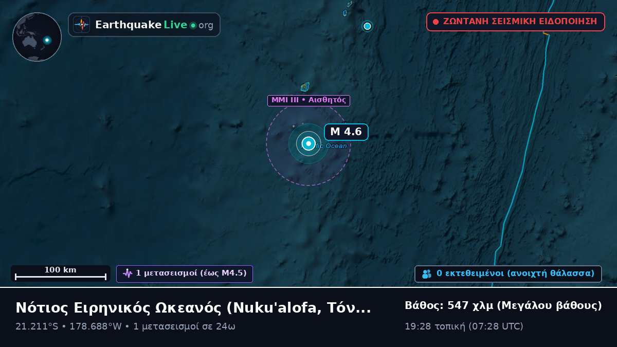 Νότιος Ειρηνικός Ωκεανός (Τόνγκα)