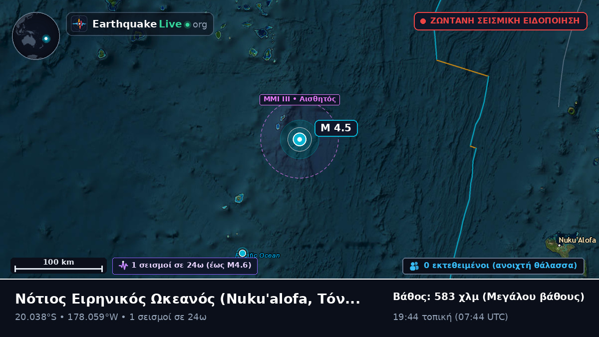 Νότιος Ειρηνικός Ωκεανός (Τόνγκα)