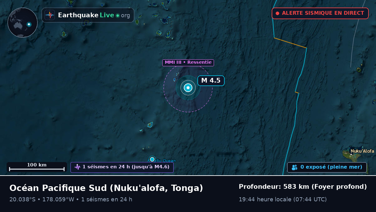 Océan Pacifique Sud (Tonga)