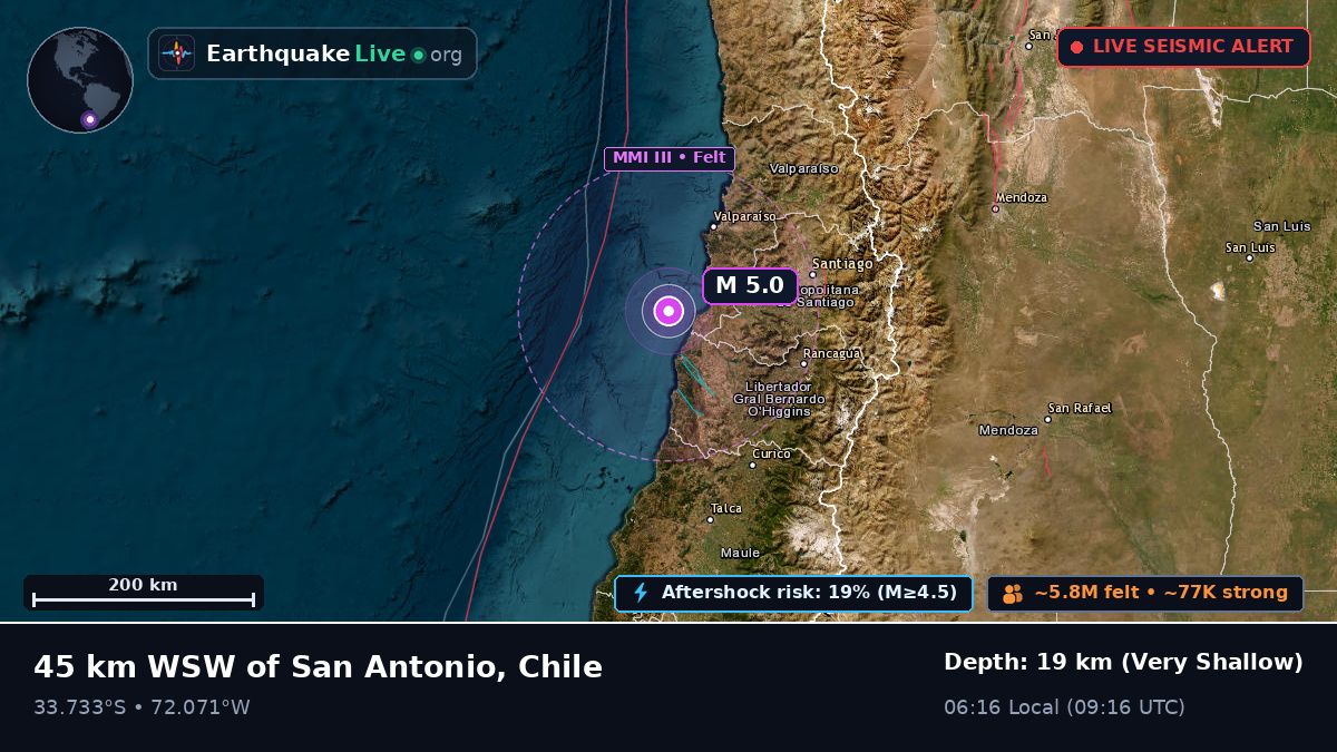 Off the coast of Valparaíso, Chile
