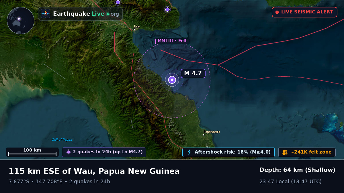 Off the coast of Lae, Papua New Guinea