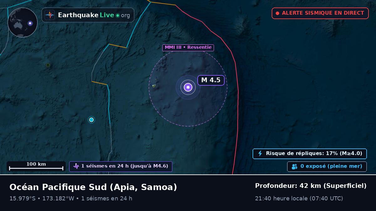 Océan Pacifique Sud (Samoa)