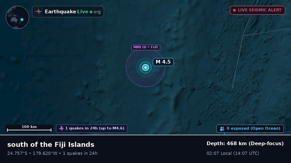 South Pacific Ocean (Kermadec Islands)