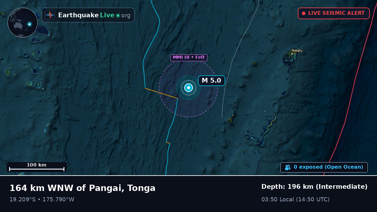 Off the coast of Nuku'alofa, Tonga