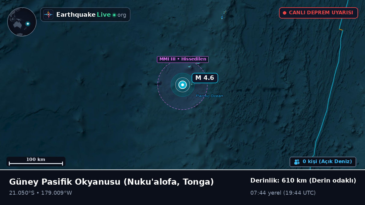 Güney Pasifik Okyanusu (Tonga)