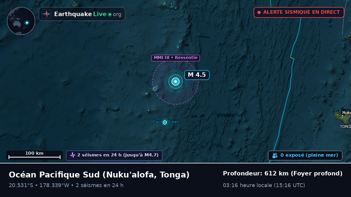 Océan Pacifique Sud (Tonga)