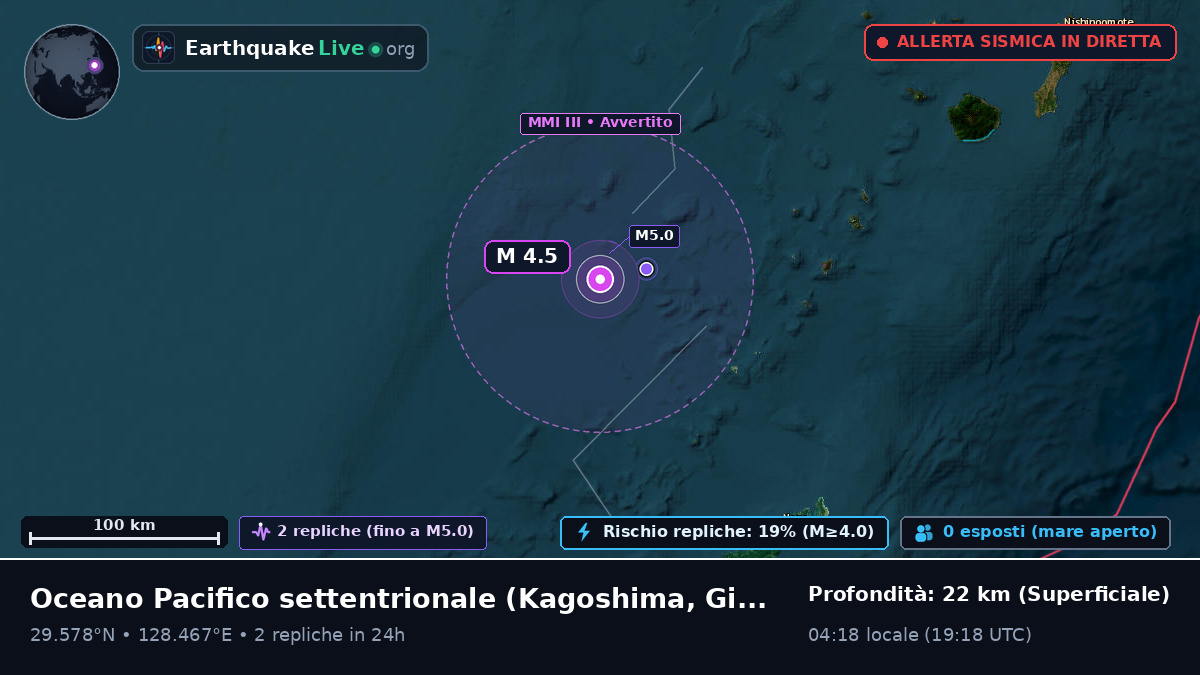 Oceano Pacifico settentrionale (Giappone)