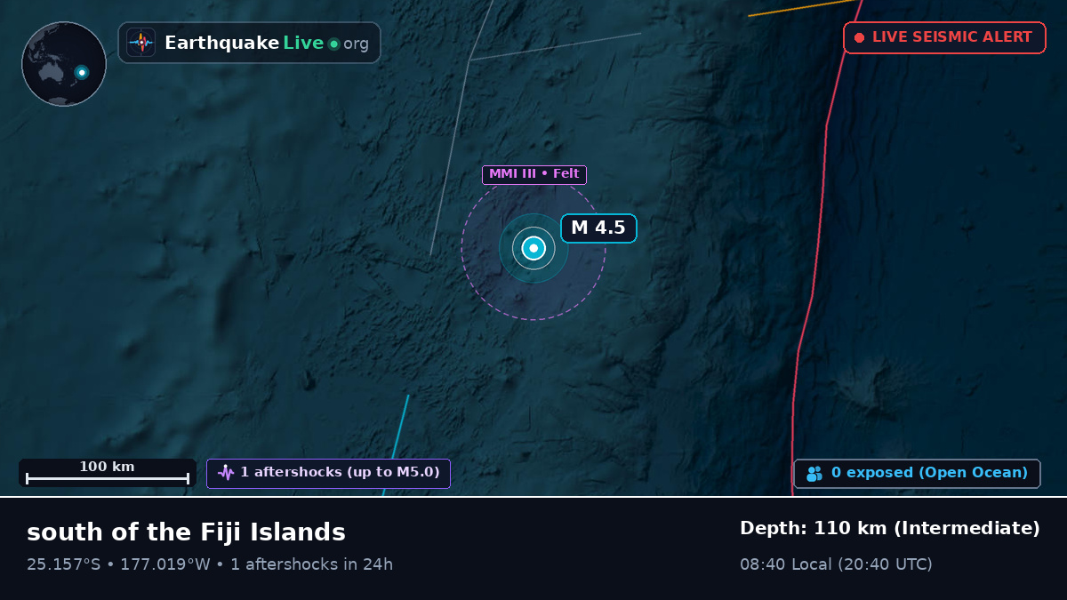 South Pacific Ocean (Kermadec Islands)