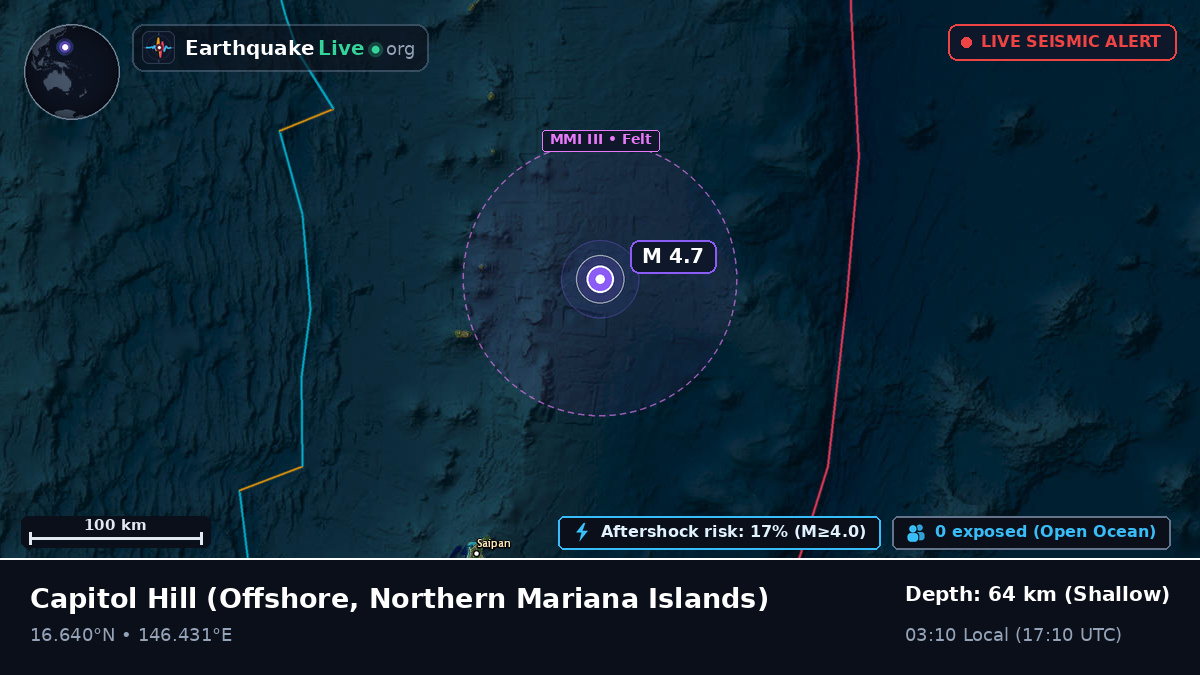 Off the coast of Capitol Hill, Northern Mariana Islands