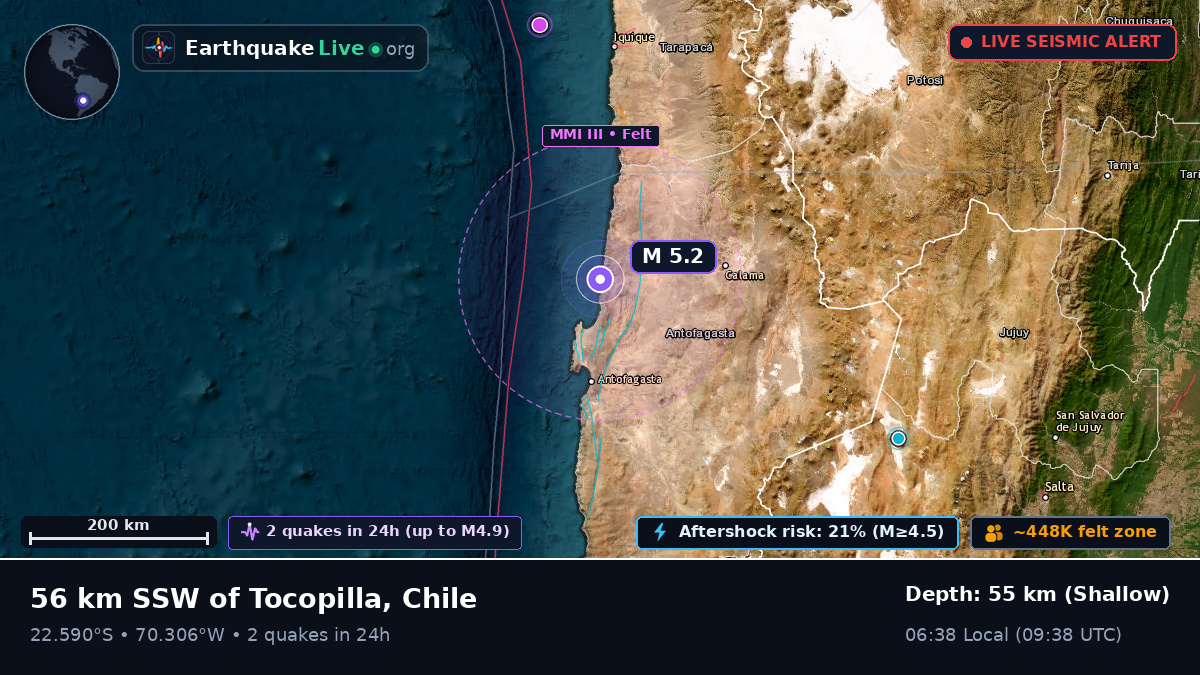 Off the coast of Antofagasta, Chile