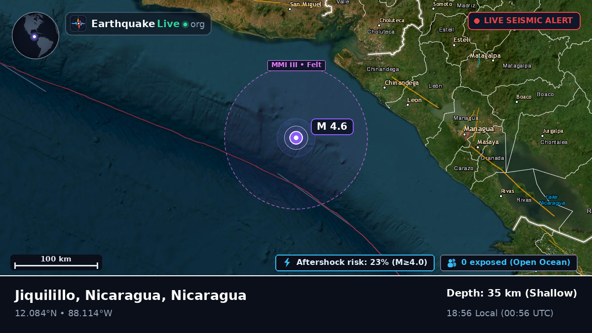 Off the coast of Chinandega, Nicaragua