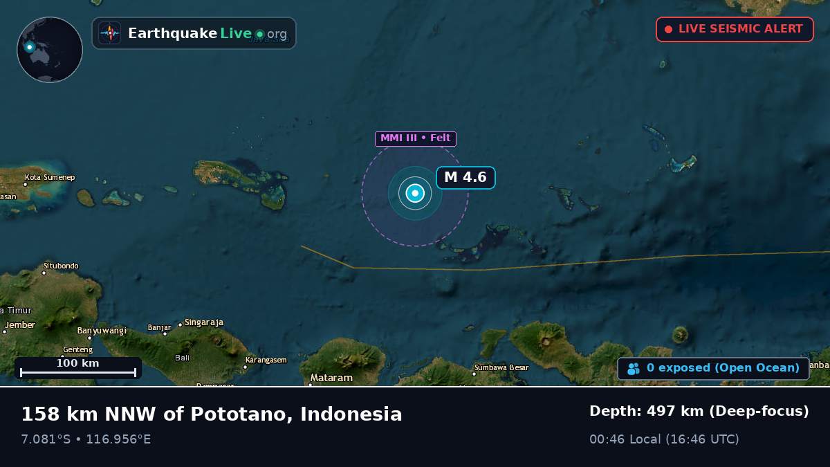 Off the coast of Mataram, Indonesia