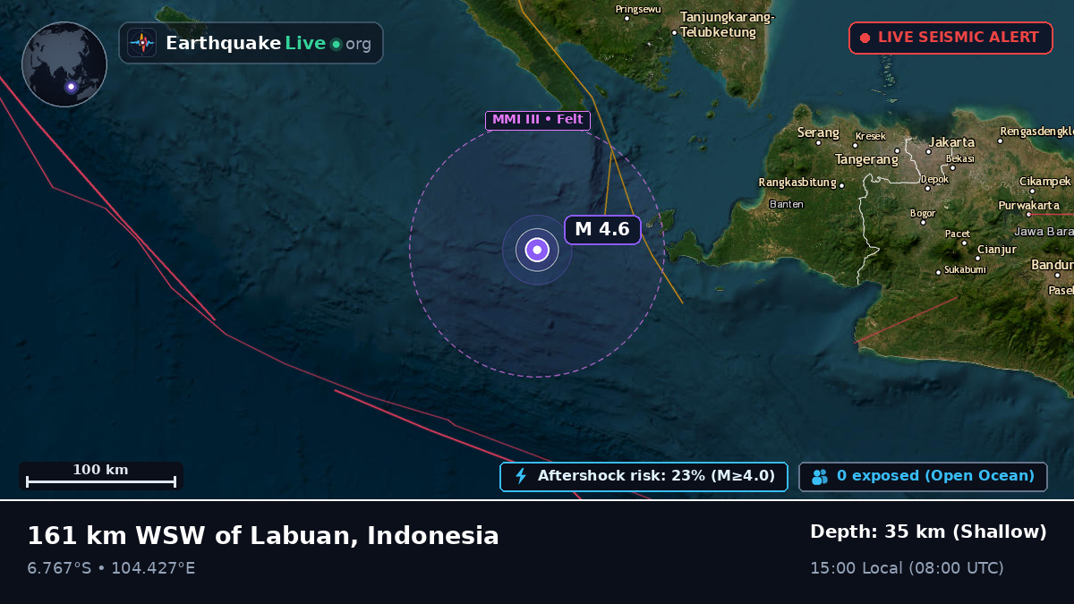 Off the coast of Bandar Lampung, Indonesia