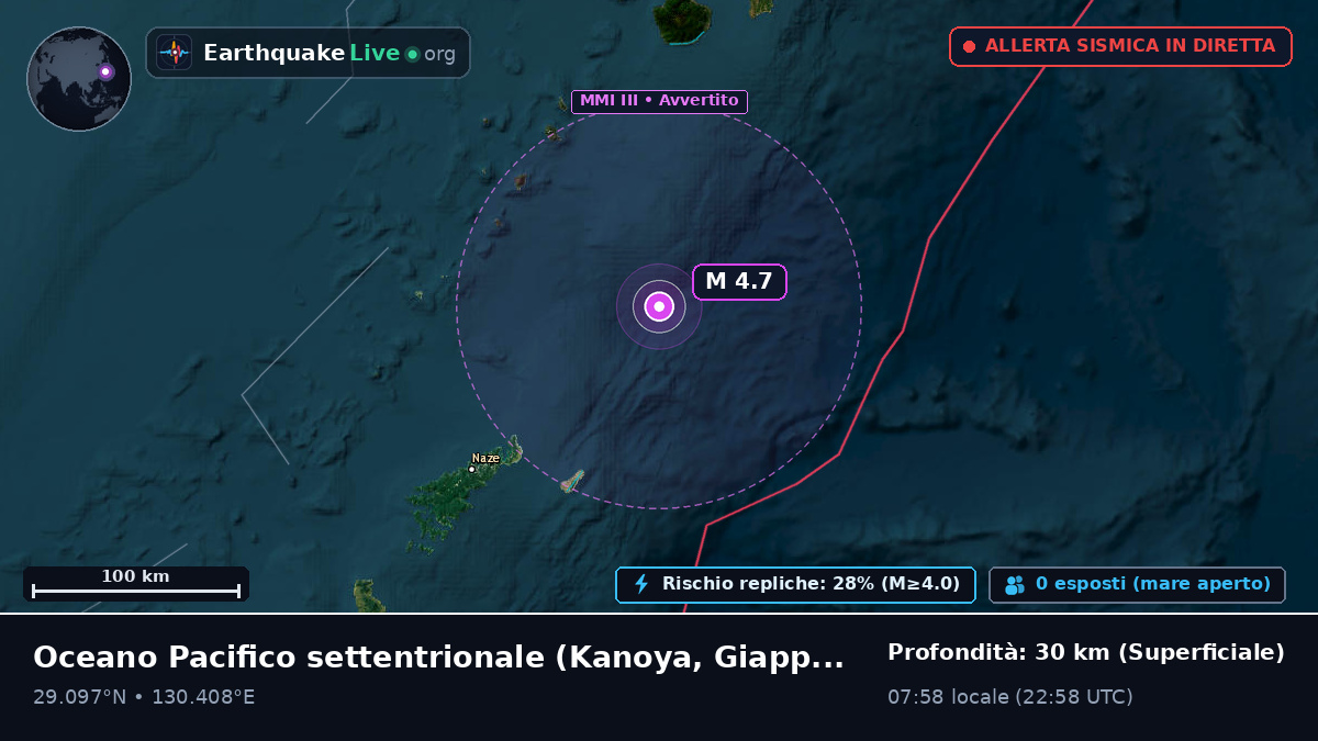 Oceano Pacifico settentrionale (Giappone)