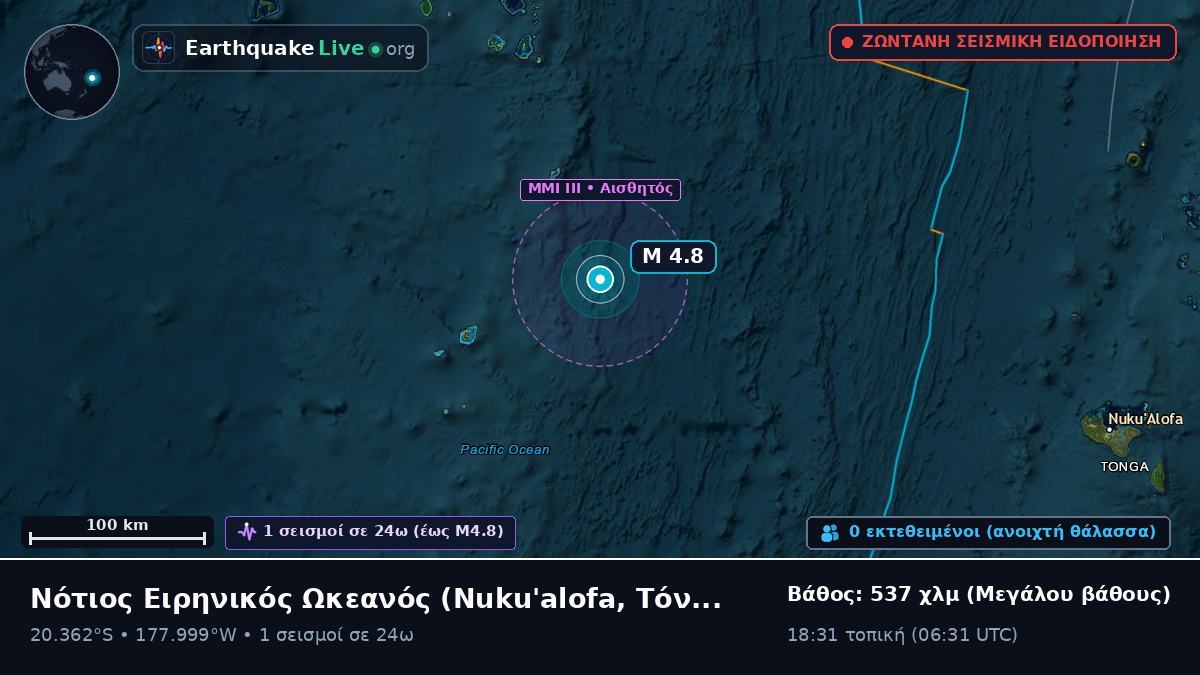 Νότιος Ειρηνικός Ωκεανός (Τόνγκα)
