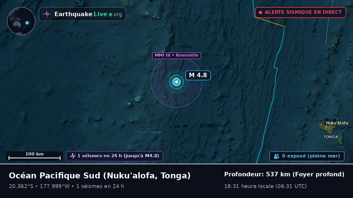 Océan Pacifique Sud (Tonga)
