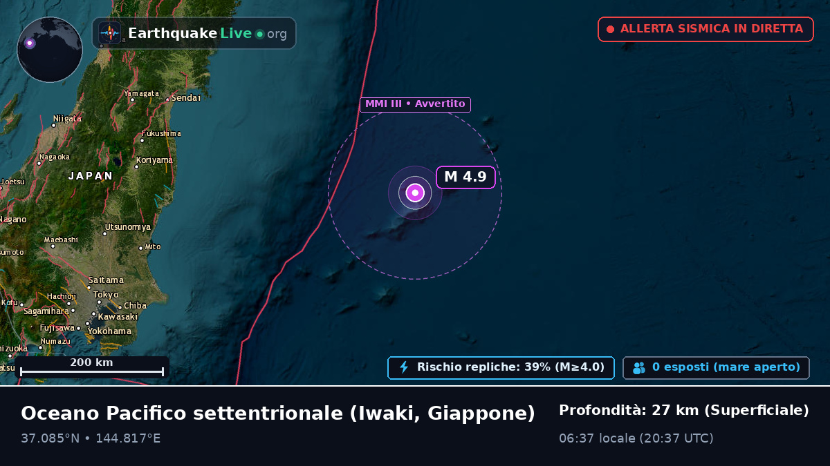 Oceano Pacifico settentrionale (Giappone)