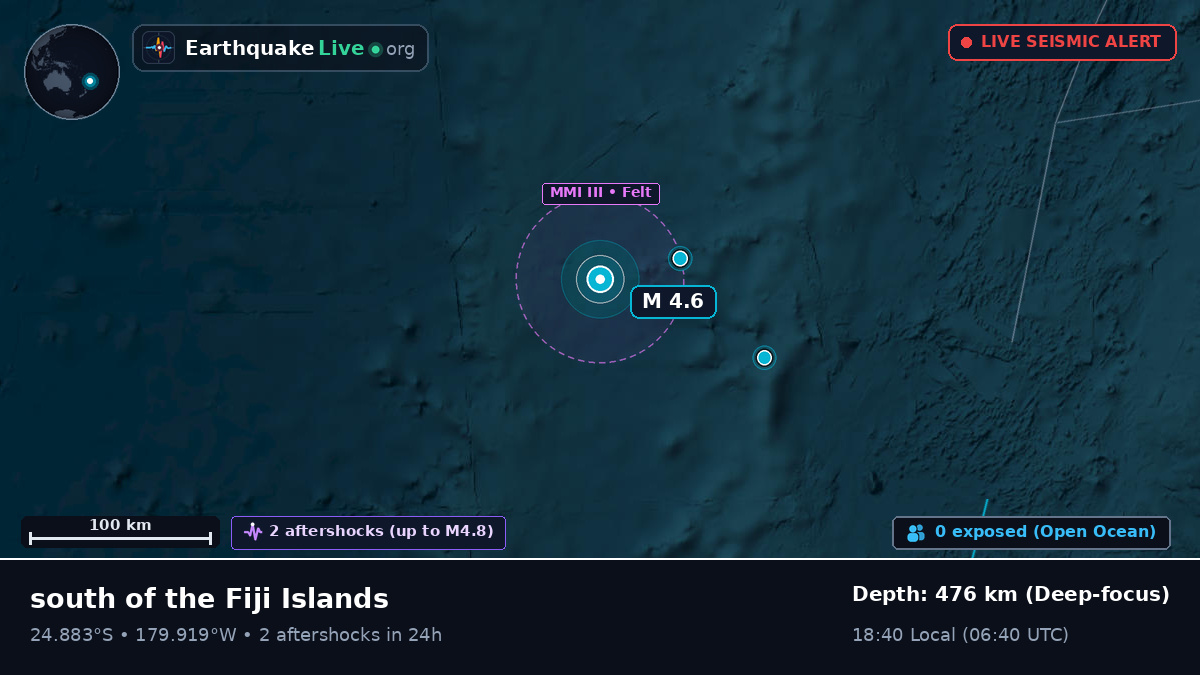 South Pacific Ocean (Kermadec Islands)
