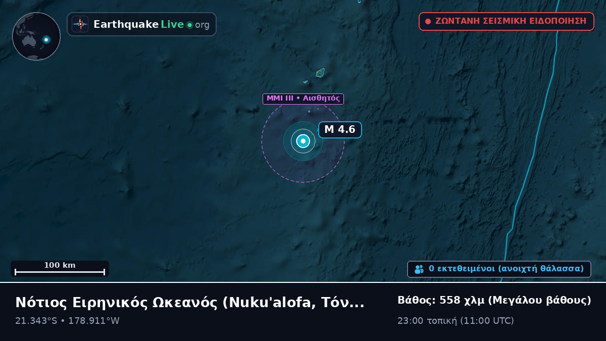 Νότιος Ειρηνικός Ωκεανός (Τόνγκα)
