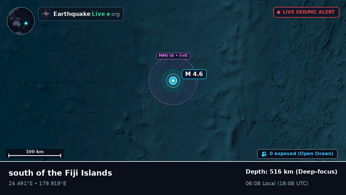 South Pacific Ocean (Kermadec Islands)