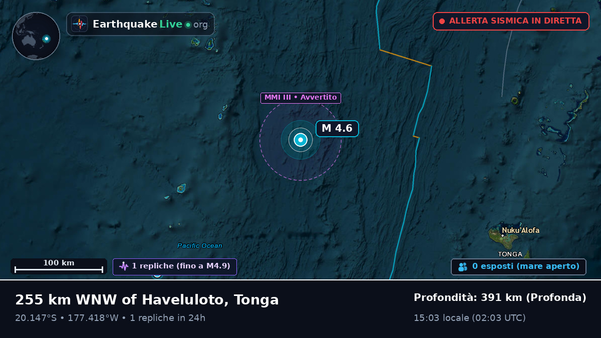 Oceano Pacifico meridionale (Tonga)
