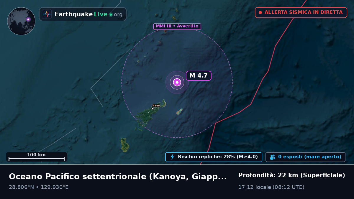 Oceano Pacifico settentrionale (Giappone)