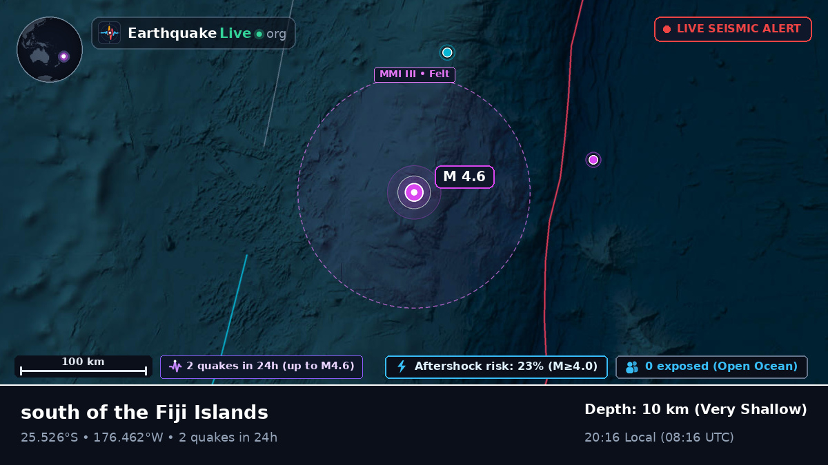 South Pacific Ocean (Kermadec Islands)
