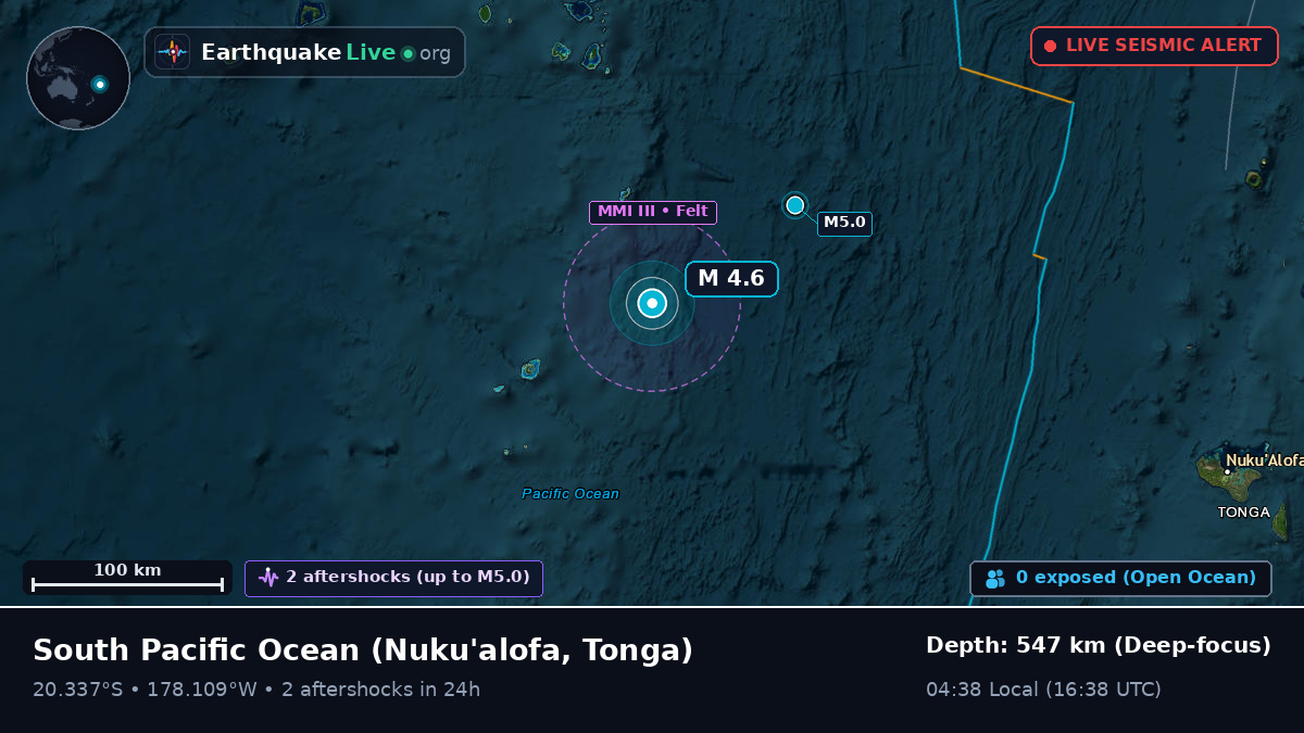 South Pacific Ocean (Tonga)