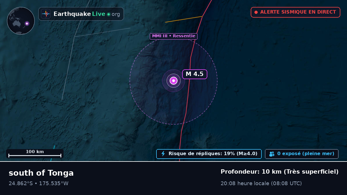 Océan Pacifique Sud (Tonga)