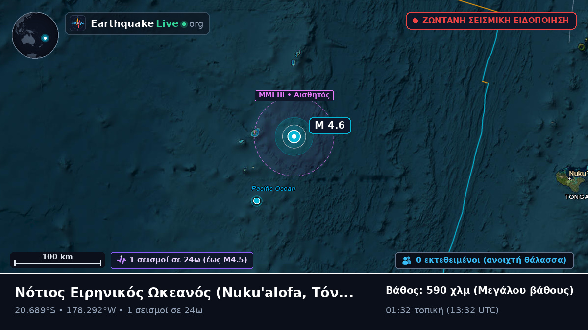 Νότιος Ειρηνικός Ωκεανός (Τόνγκα)