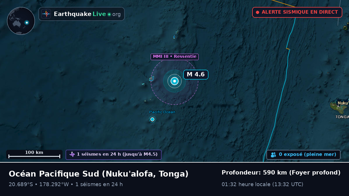 Océan Pacifique Sud (Tonga)