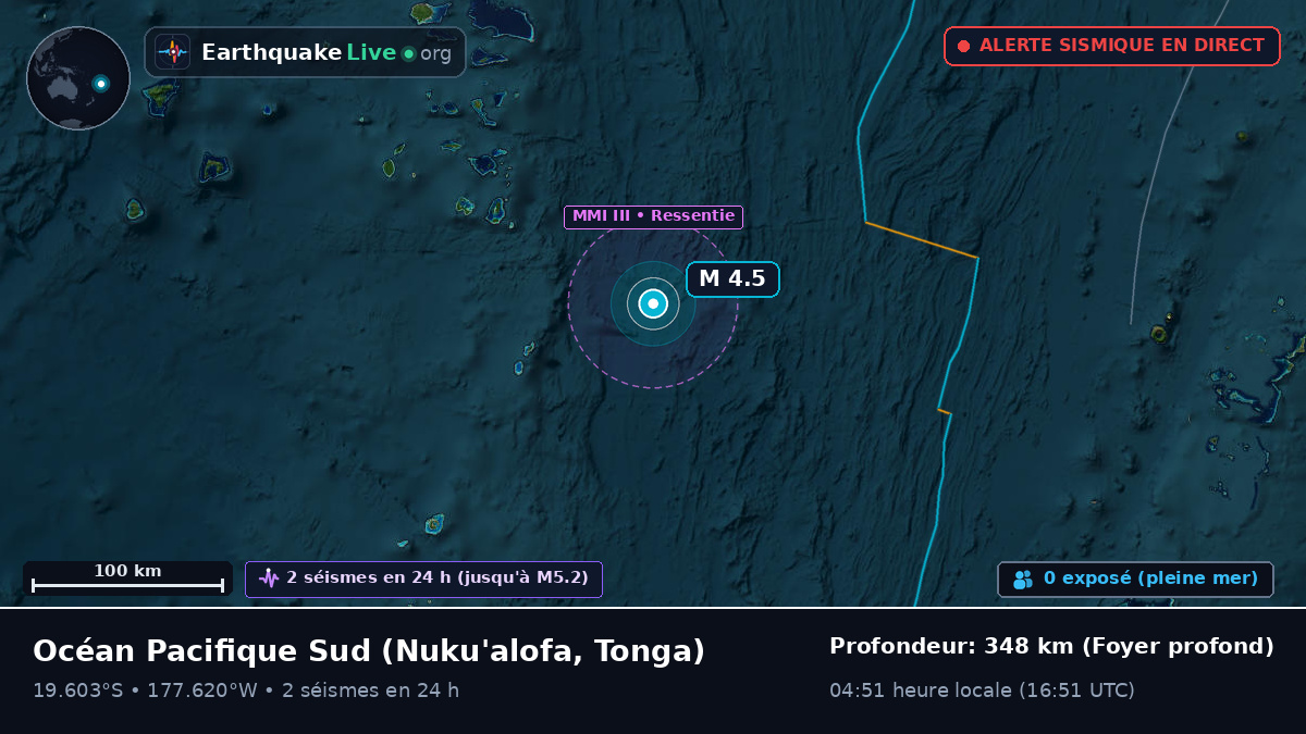 Océan Pacifique Sud (Tonga)