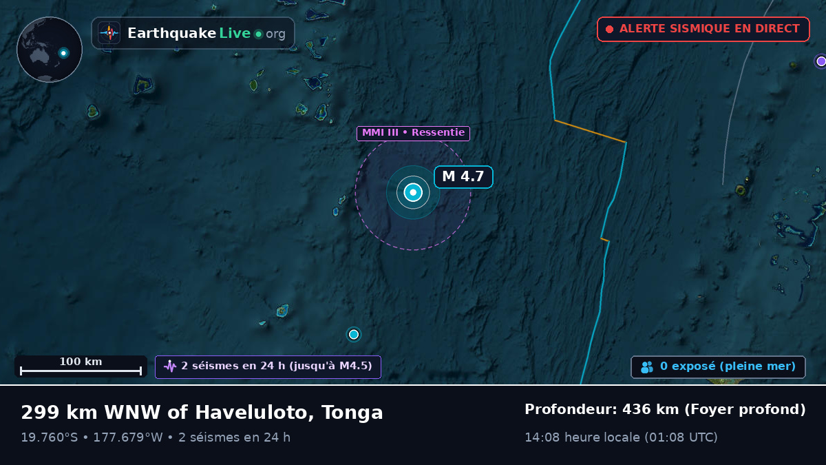 Océan Pacifique Sud (Tonga)