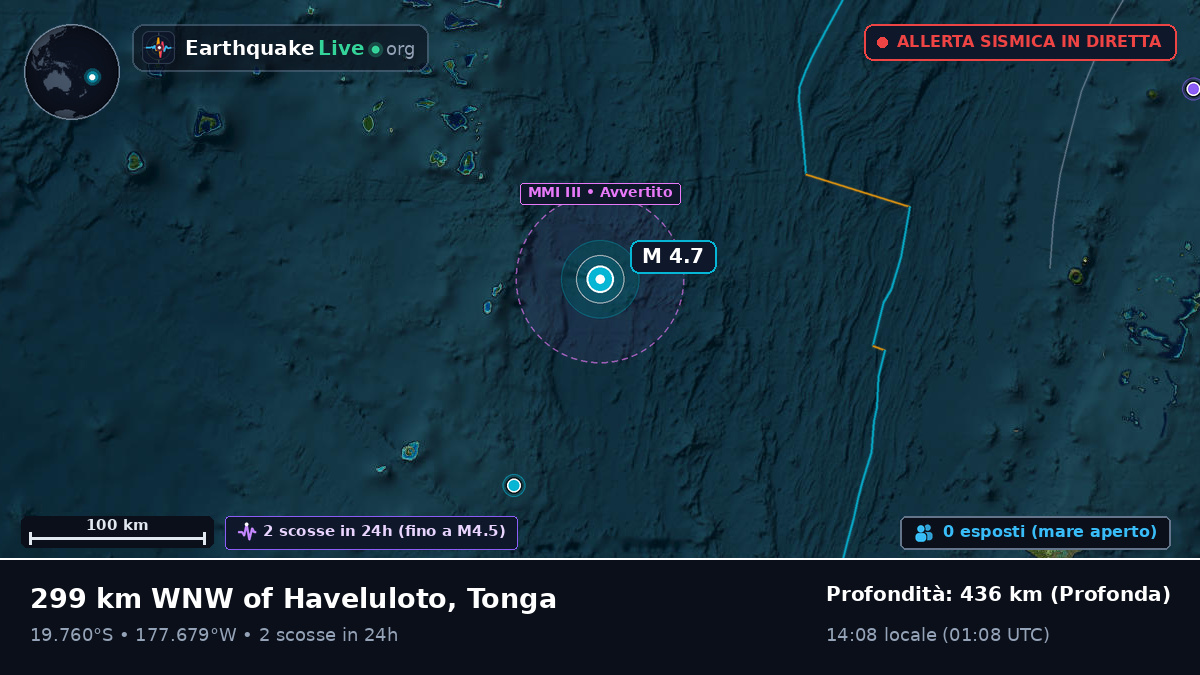 Oceano Pacifico meridionale (Tonga)