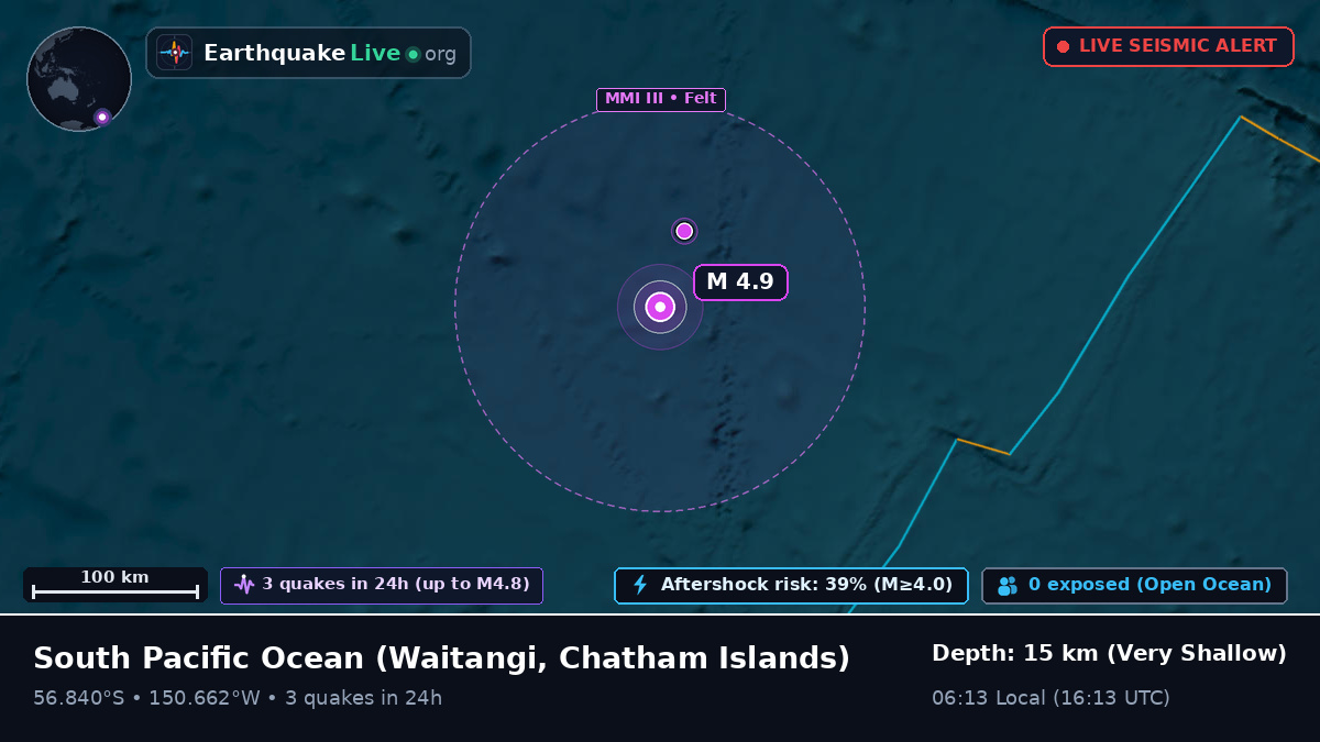 South Pacific Ocean (Chatham Islands)