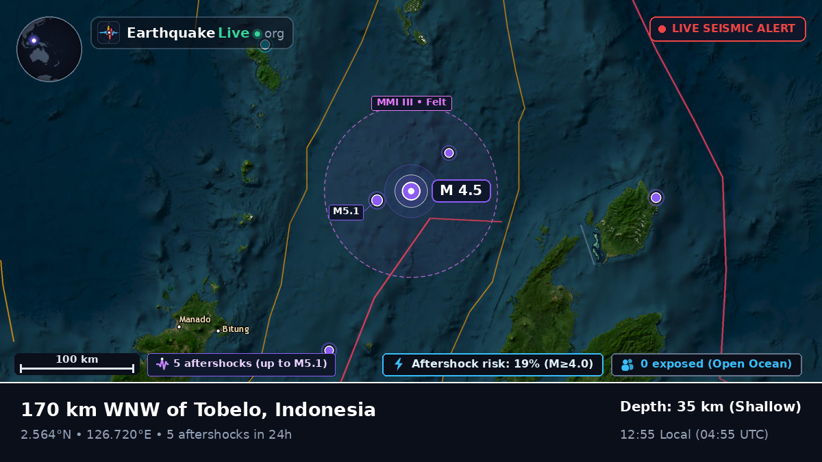 Off the coast of Ternate, Indonesia