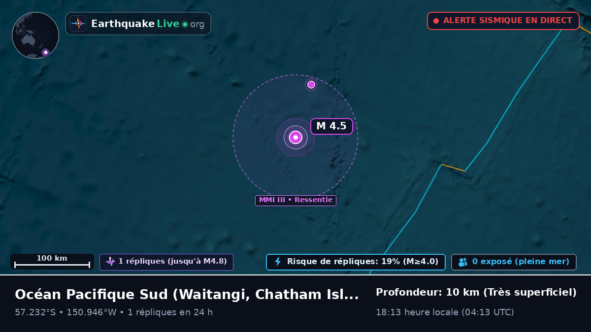 Océan Pacifique Sud (Chatham Islands)