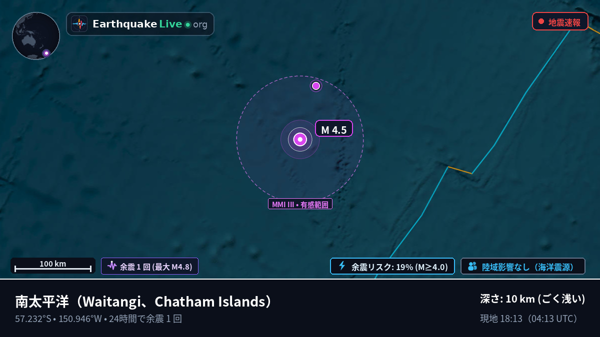南太平洋 (Chatham Islands)