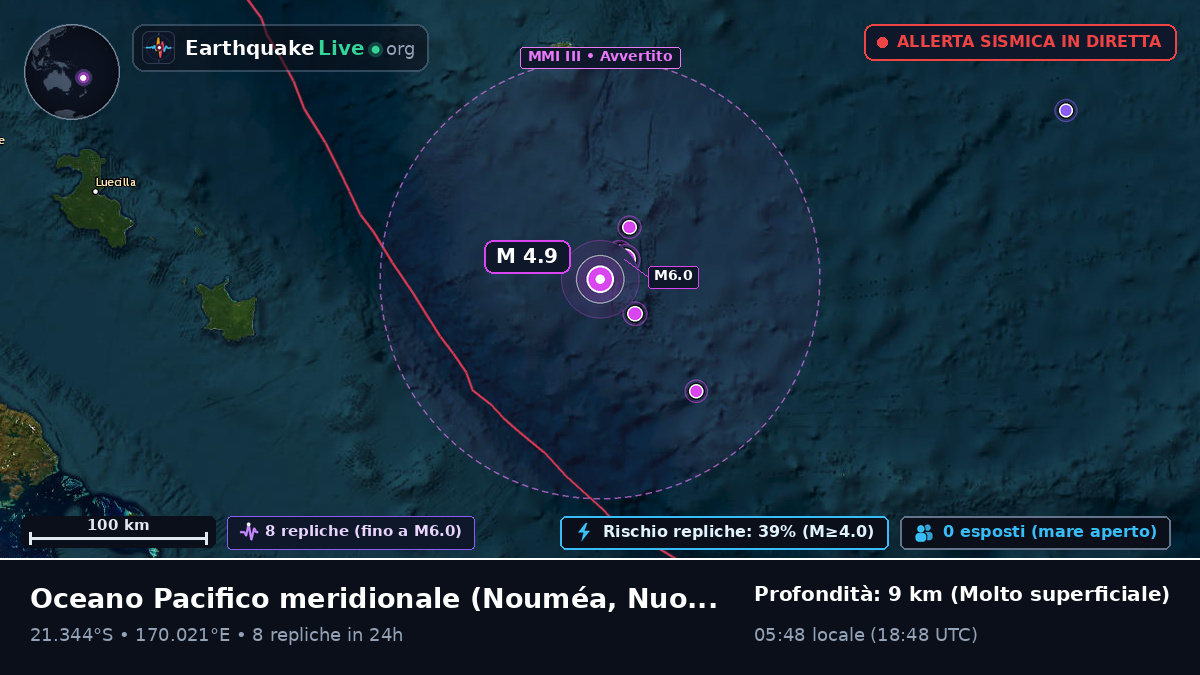 Oceano Pacifico meridionale (Nuova Caledonia)