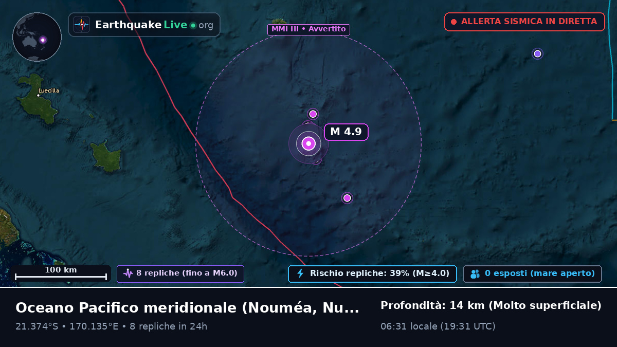 Oceano Pacifico meridionale (Nuova Caledonia)
